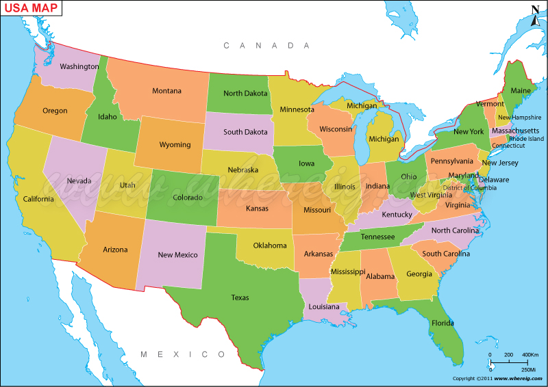 United States Map and Satellite Image Geology