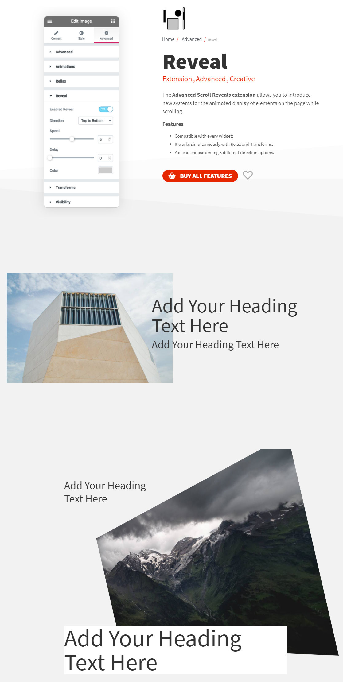 On Scroll Animation Official Elementor Addons, Plugins and Widgets