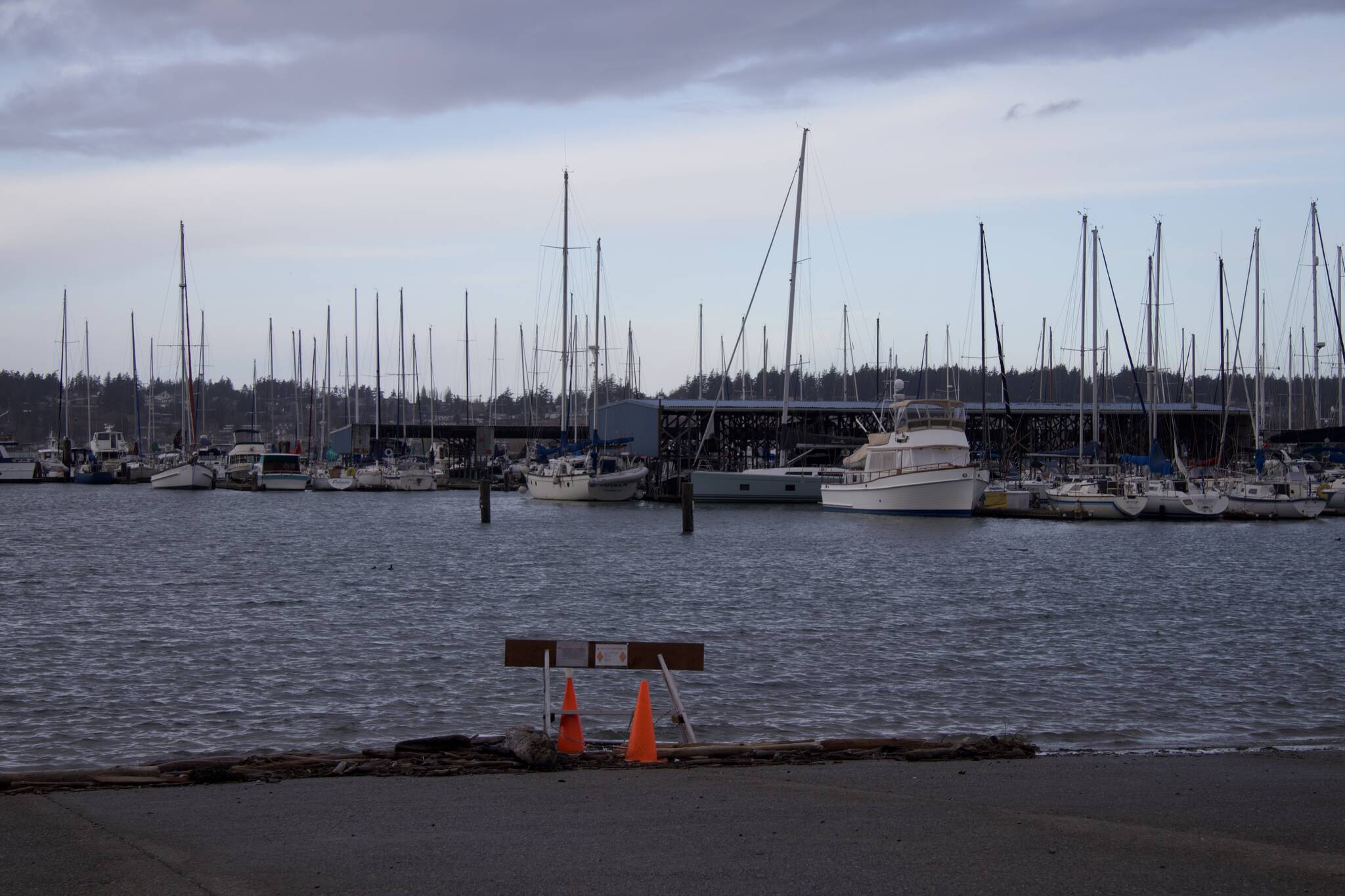 Timeline unknown for marina boat launch ramp float repairs Whidbey