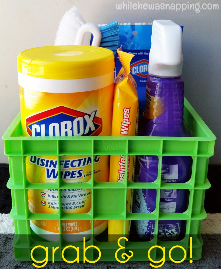 Back to Clean with Clorox Disinfecting Wipes Graband Go Cleanup Kit While He Was Napping