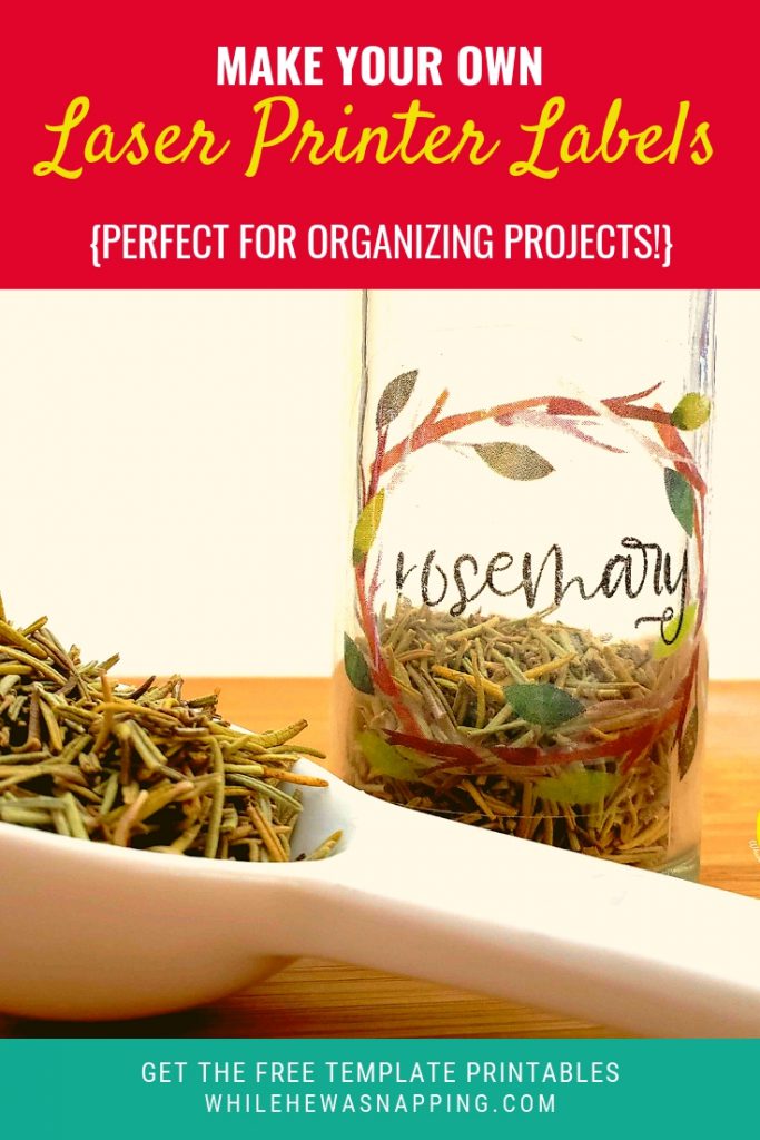 How to DIY Laser Printer Labels for Home Organization While He Was