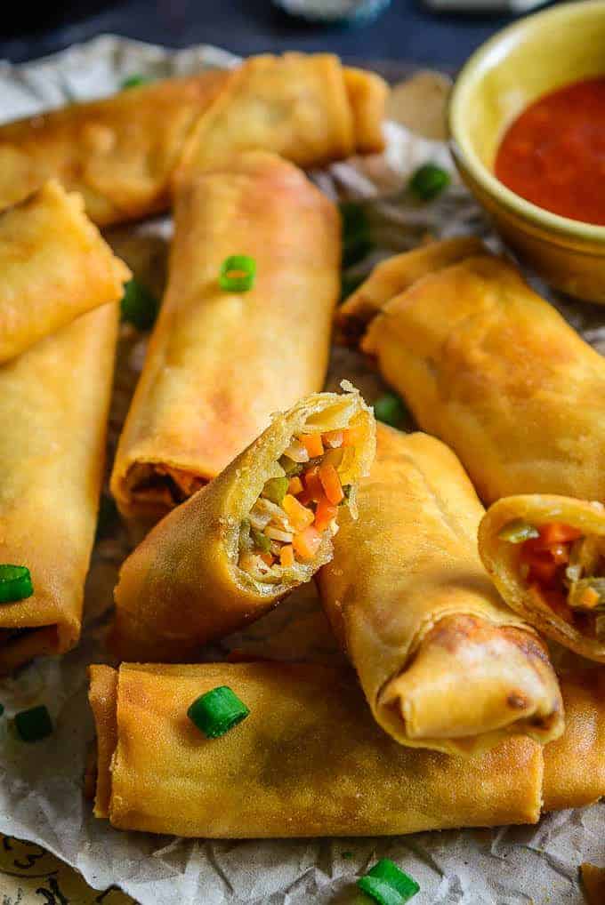 Best Homemade Spring Rolls Recipe (Step by Step + Video) Whiskaffair
