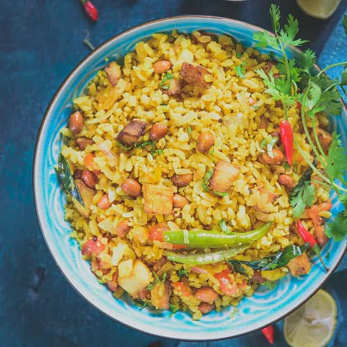 Red Rice Kanda Poha Recipe (Step by Step) Whiskaffair