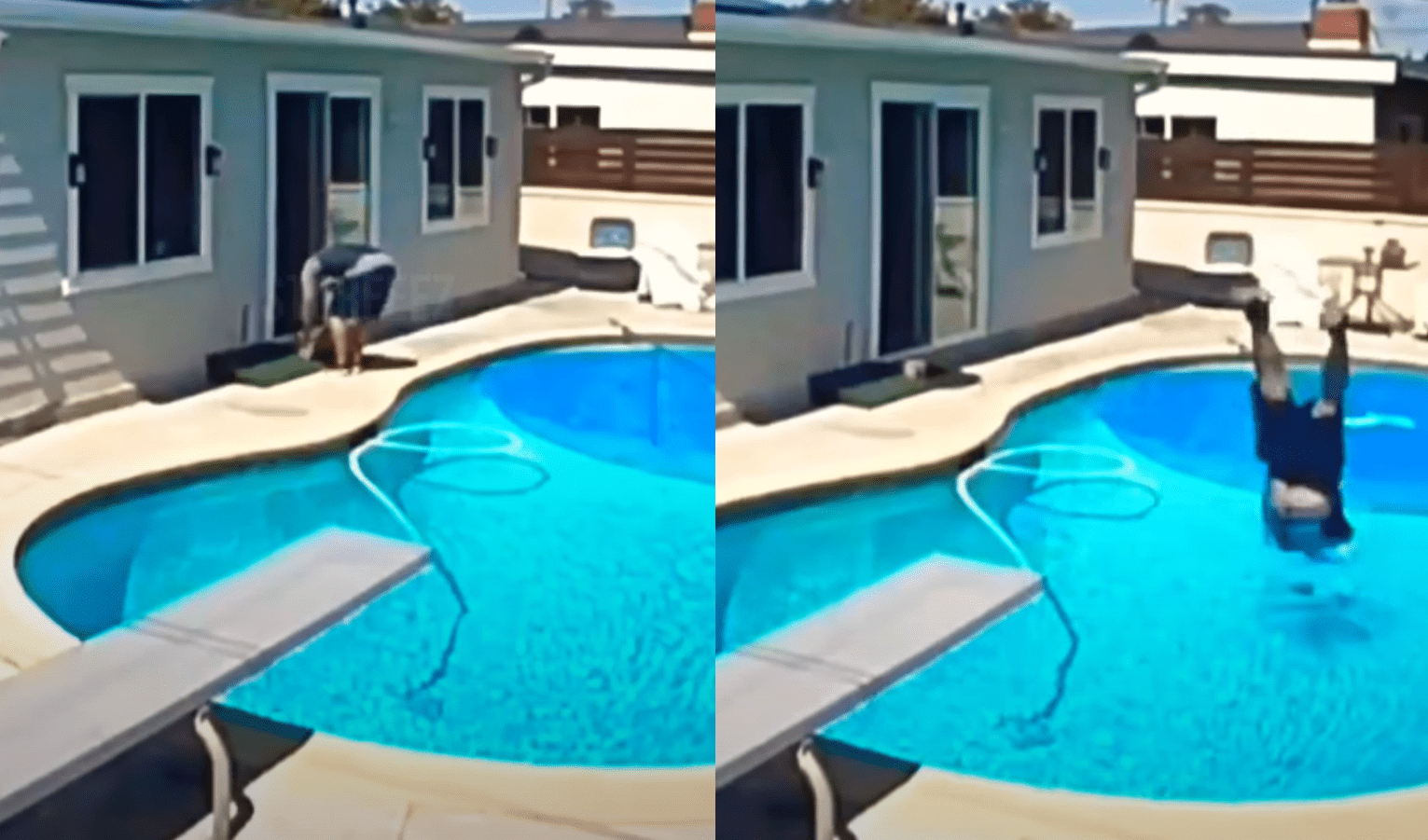 Amazon Delivery Driver Dives Into Customer’s Backyard Swimming Pool
