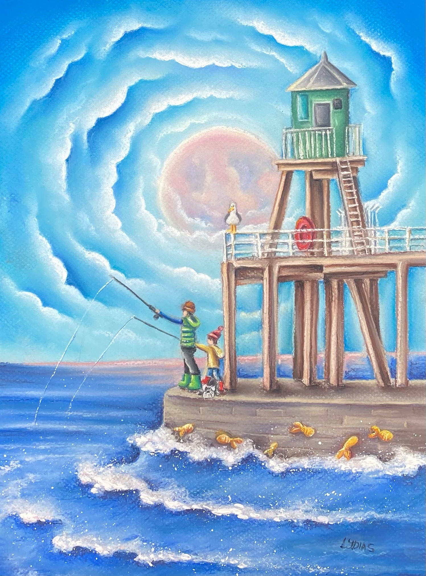 Lydia Streets Cast Away (LS071) Original Art At Whitby Galleries