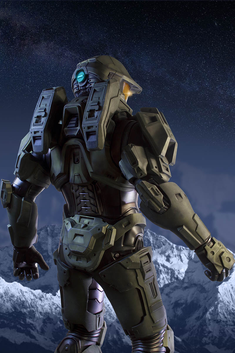 Halo Master Chief Lifesize 3Dprinted Model Project Gallery WhiteClouds