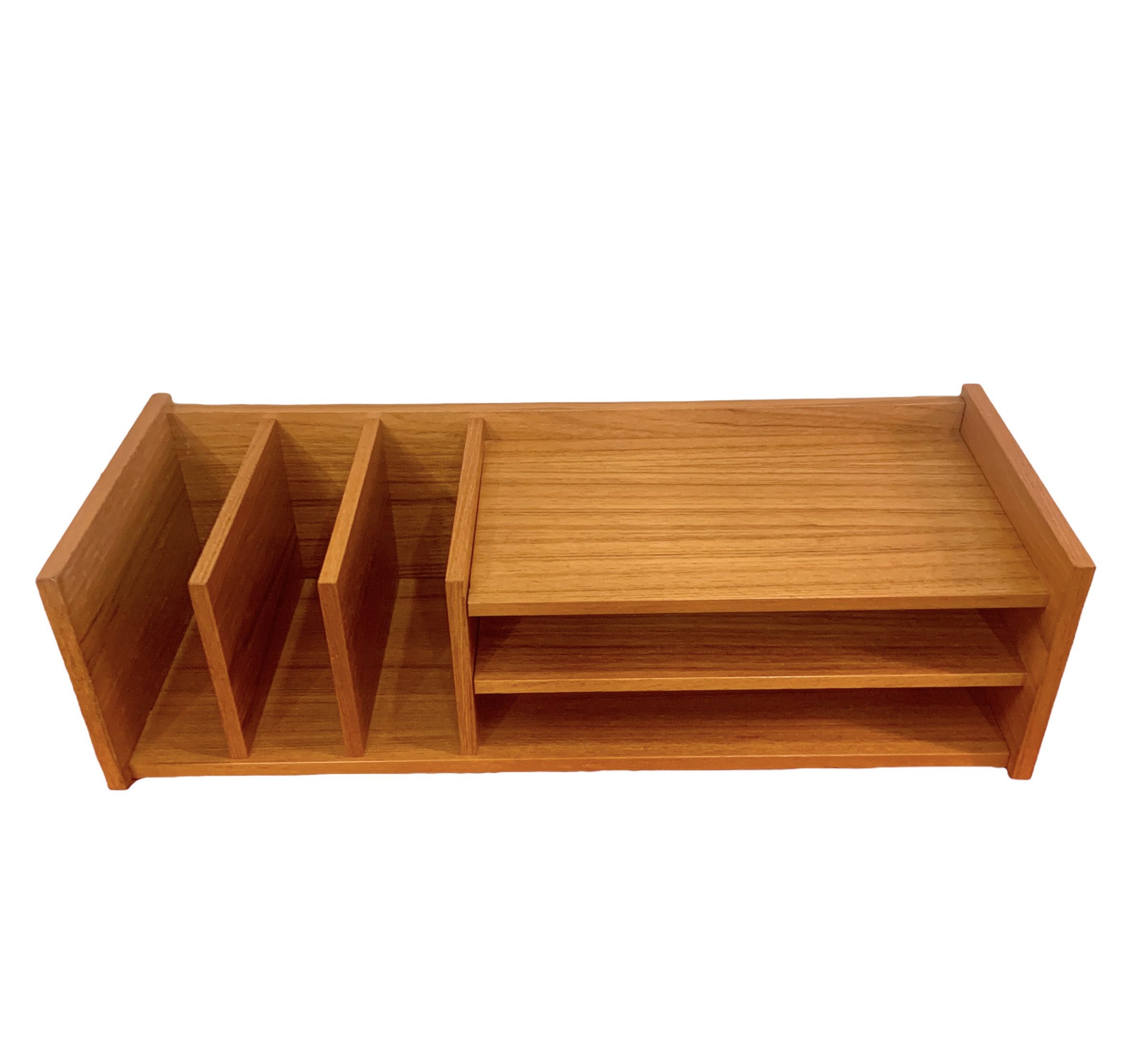 Teak Table Top Organizer by Pedersen & Hansen MidCentury Modern