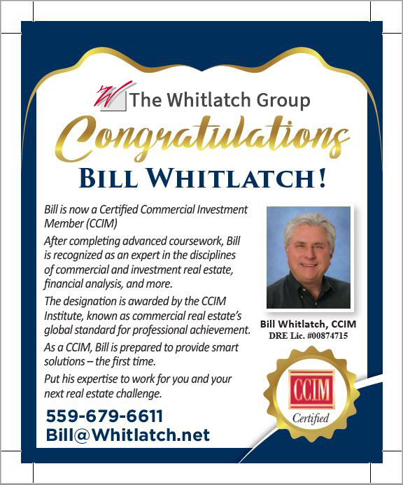 Bill Whitlatch Commercial Real Estate Broker CCIM Visalia, Tulare
