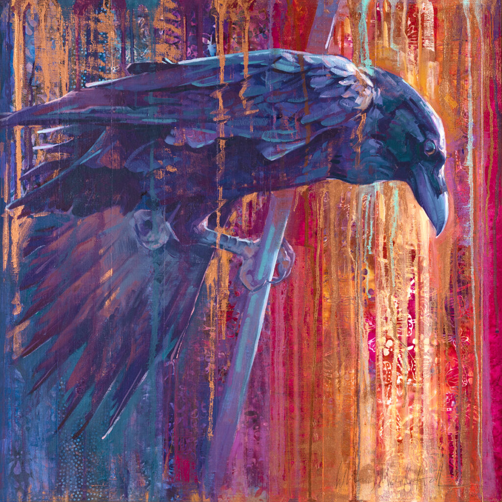 Experimenting with Resin Part 1 Collage Over Oil Painting Whitney