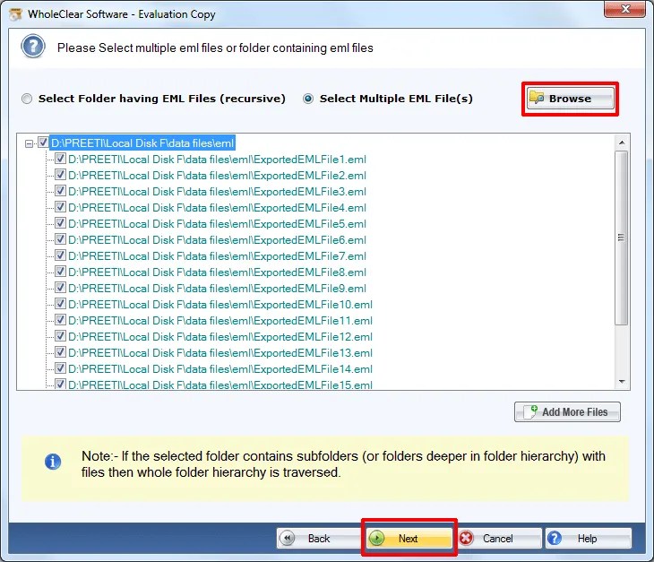 How to create PST file from EML format in Windows?