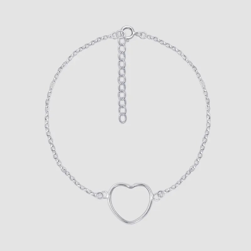Heart Charm Bracelet Sterling Silver Whole Sale 925 Silver