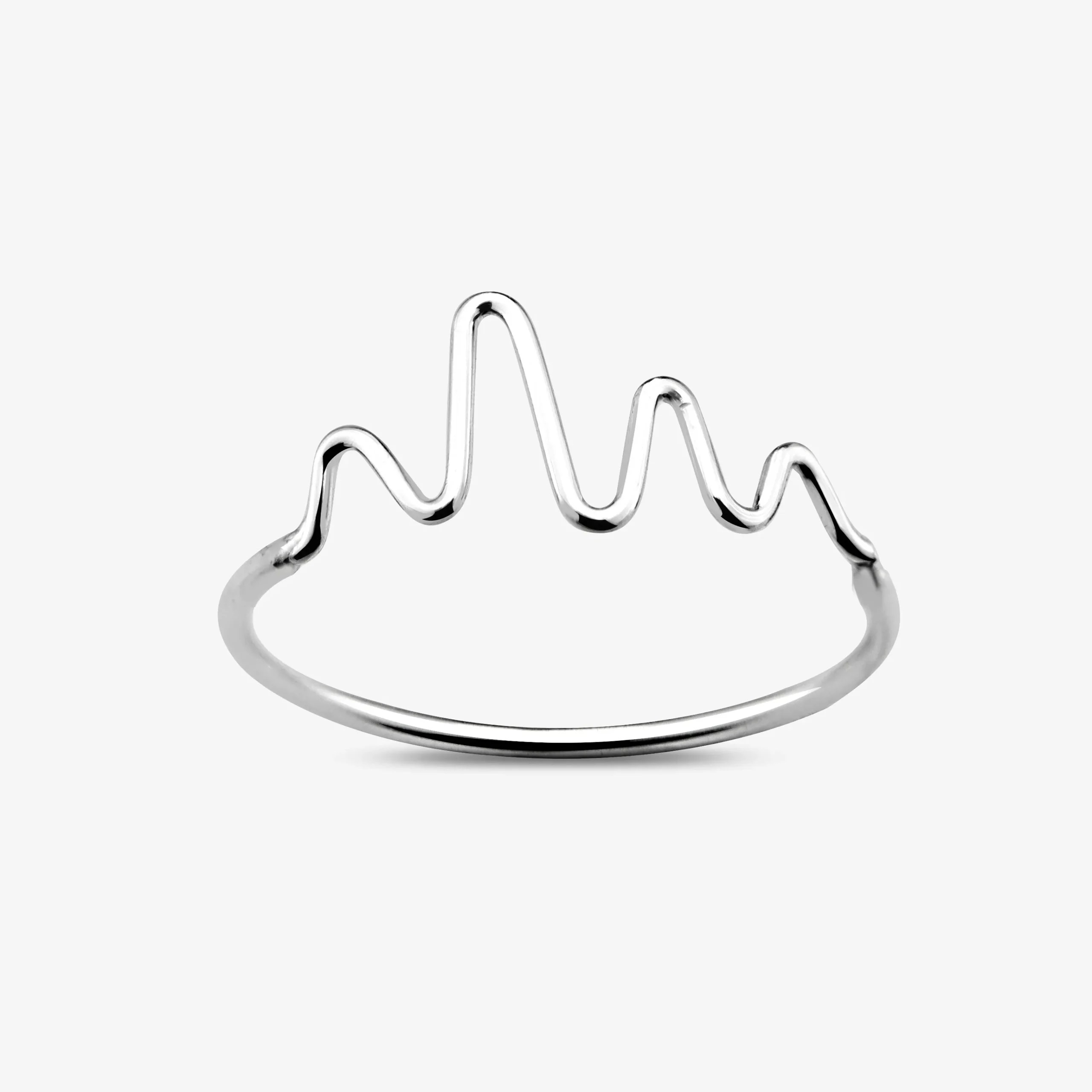 Pulse Rhythm Silver Plain Rings Whole Sale 925 Silver