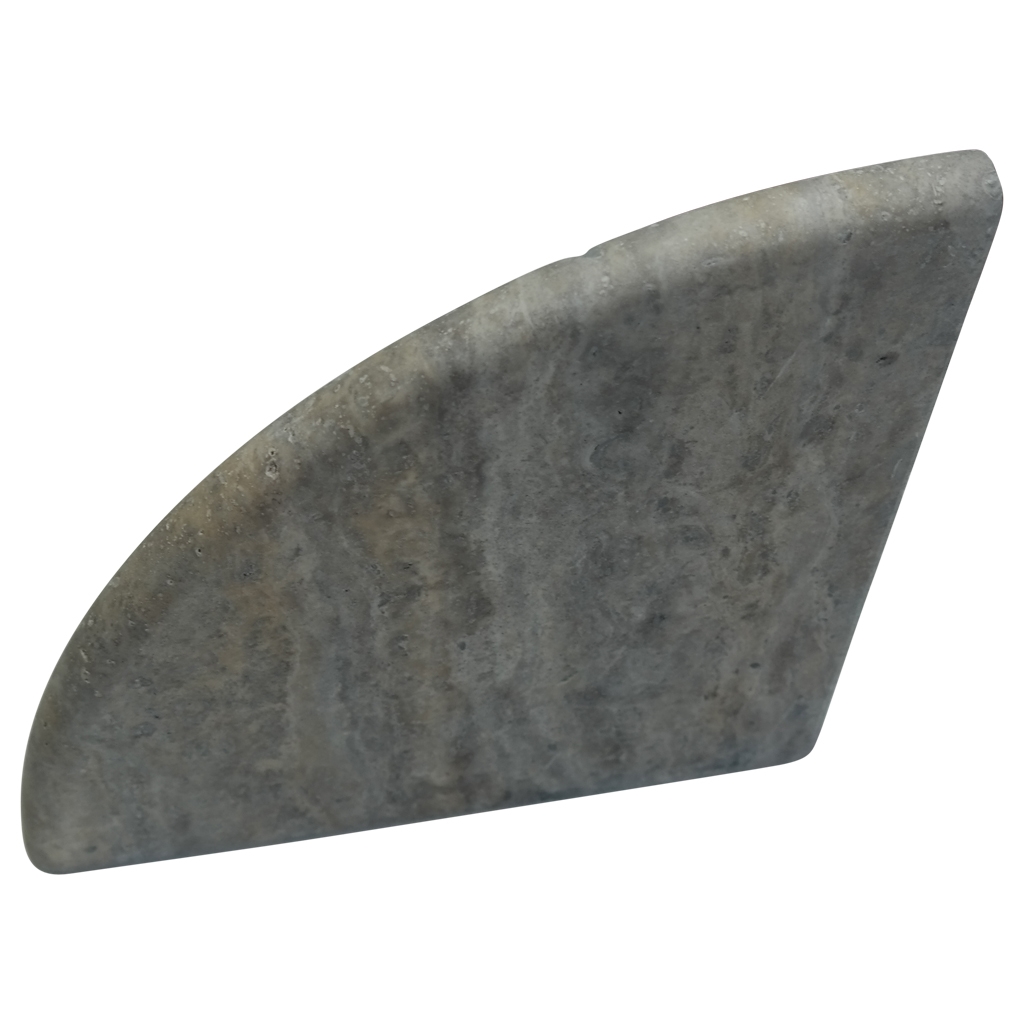 Silver Grey Travertine Stone Bathroom Caddy Corner Shelf