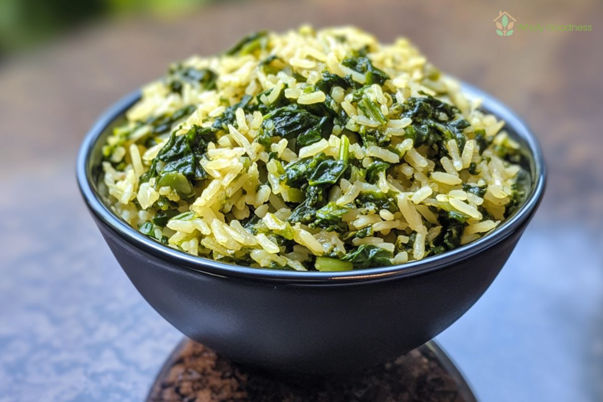 Our Indian Spinach Rice Recipe Instant Pot / Pressure Cooker Edition