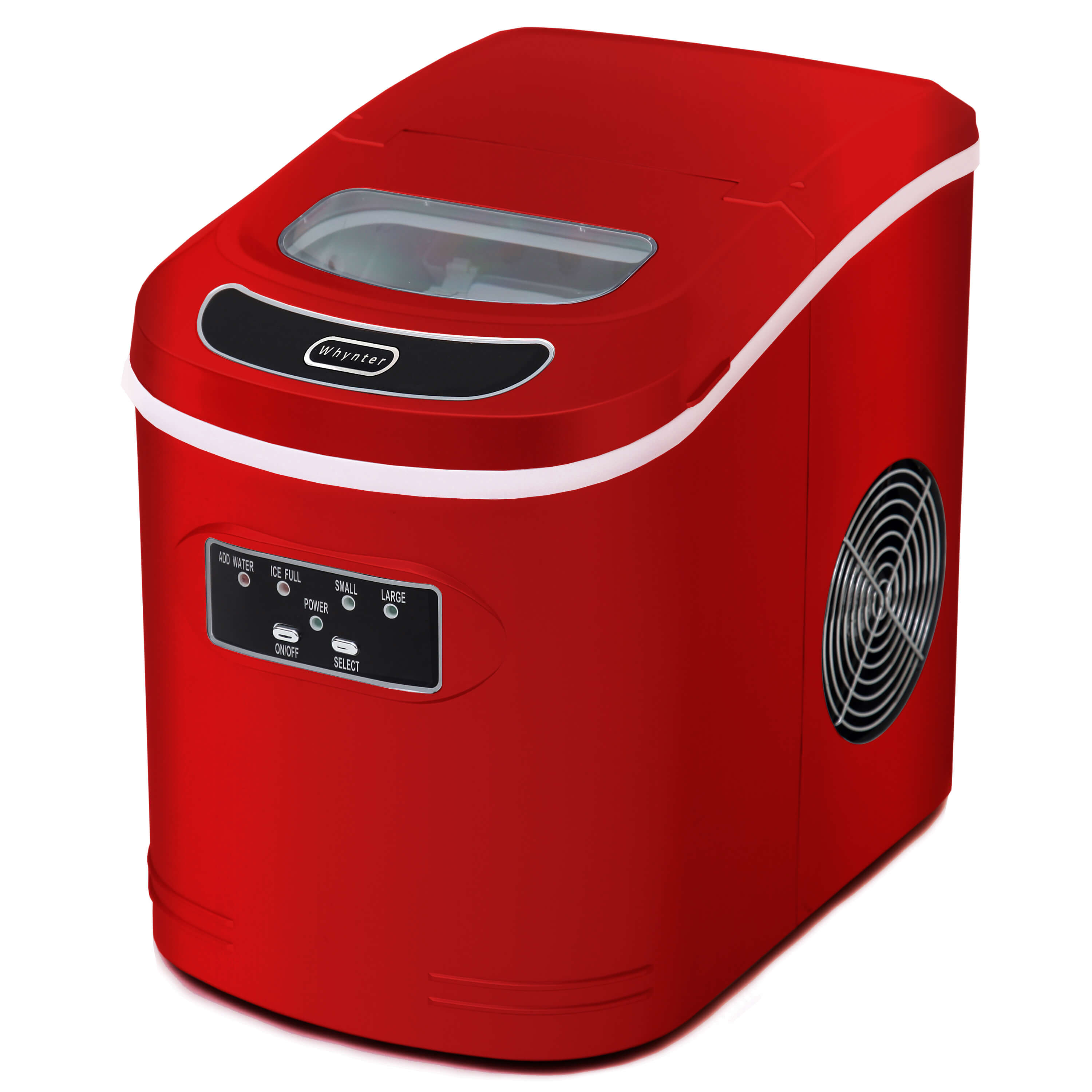 IMC-270MR Whynter Compact Portable Ice Maker 27 lb capacity - Metallic