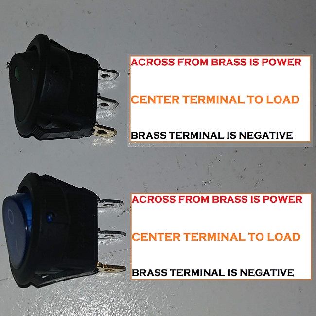 3/4" Flush Mount LED Rocker Switch Wicked Warnings