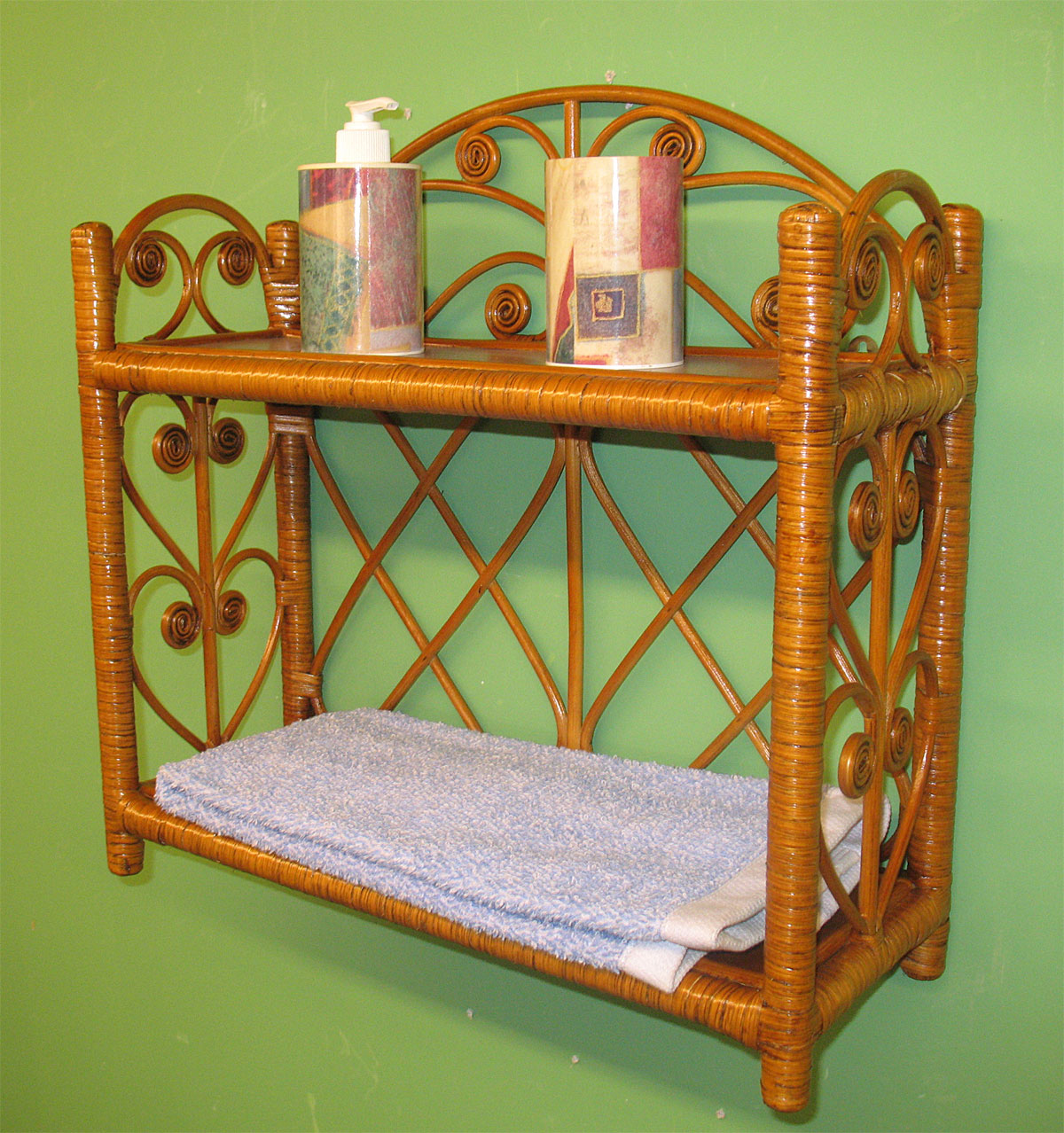 Wicker Bathroom Shelves & Racks