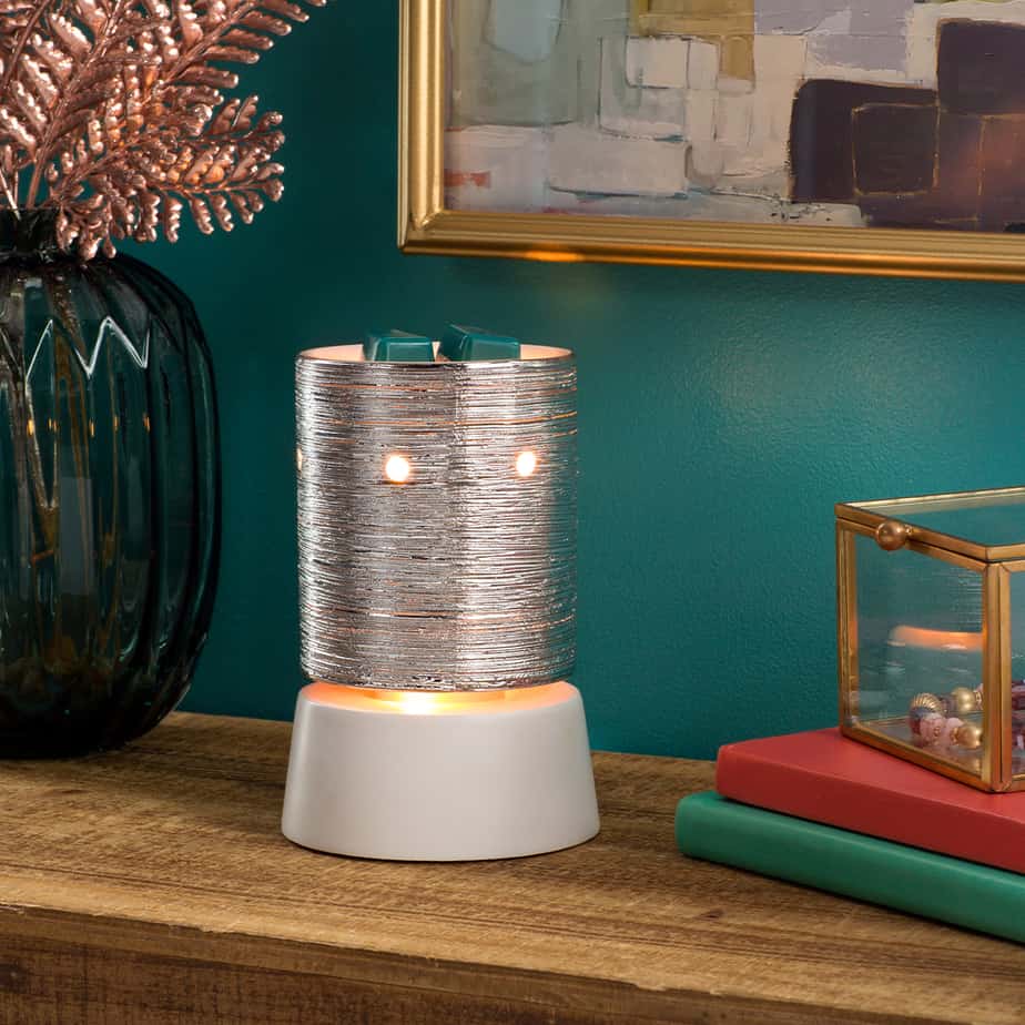 Etched Core Silver Scentsy Tabletop Mini Warmer Mini Warmer