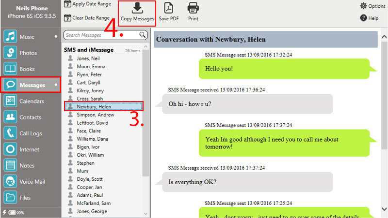 How to Save Text Messages to Computer from iPhone