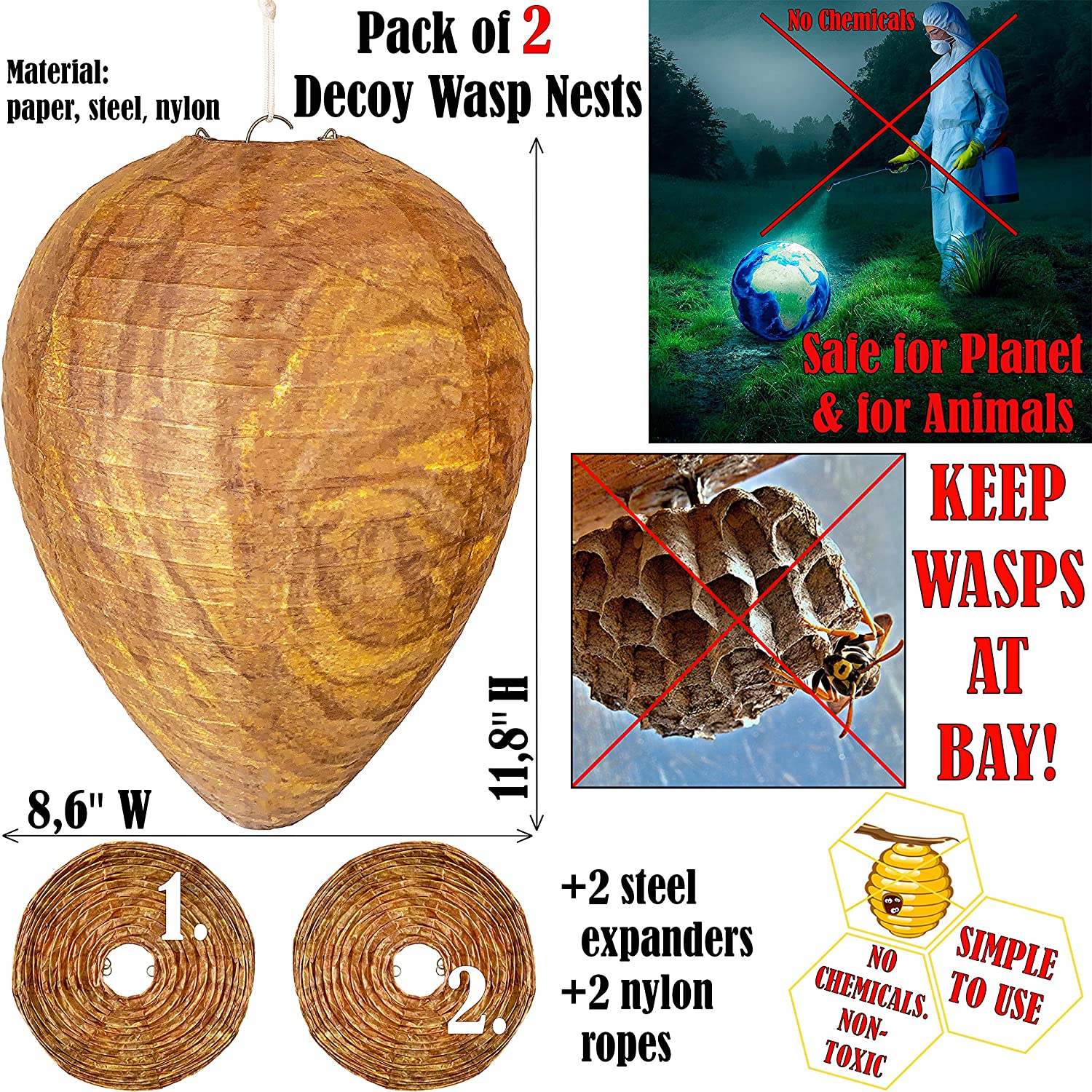 Fake Wasp Nest: The Best of Spring 2021 (Non-Toxic Wasp Deterrent)