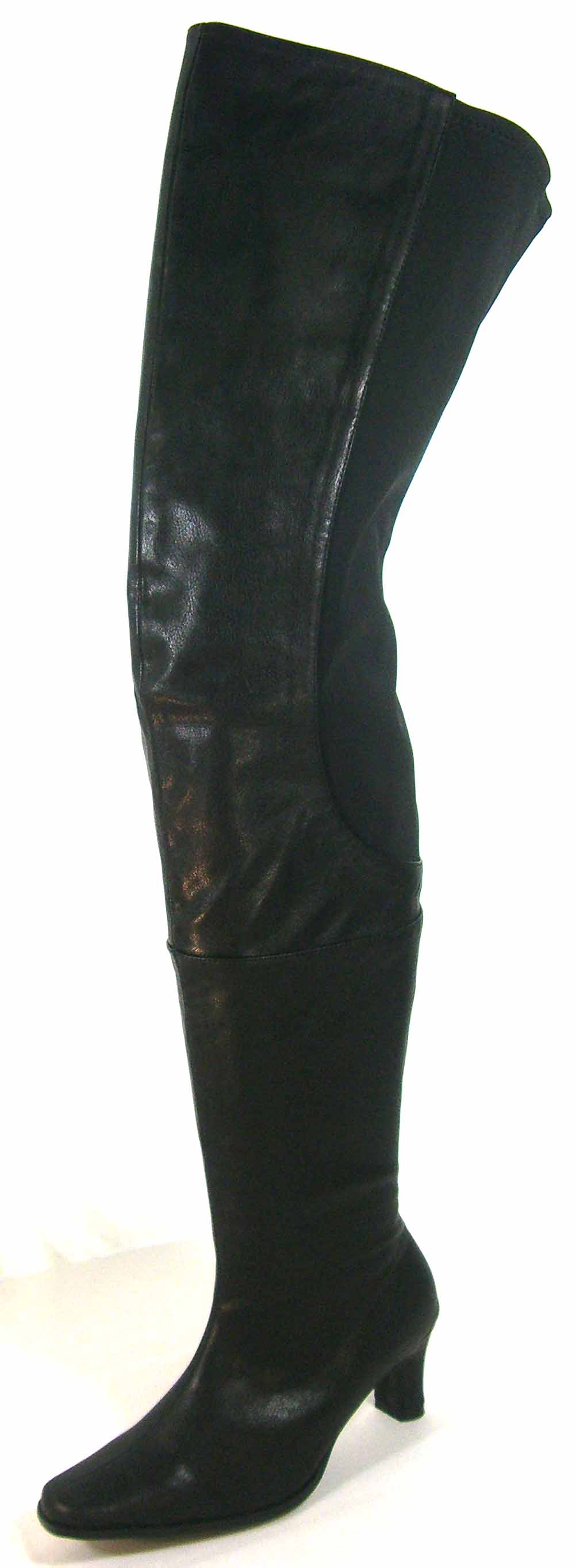 Peearge LB7060 Ladies Thigh High Boots Black Leather [lb7060] 139.99