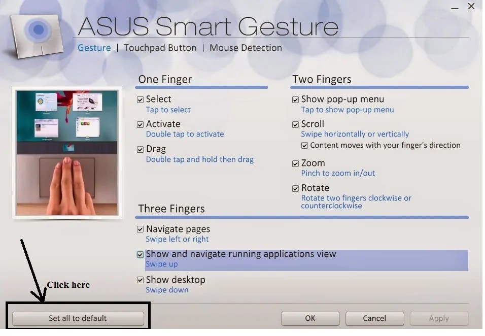 Fix Asus Smart Gesture Not Working in Windows 10