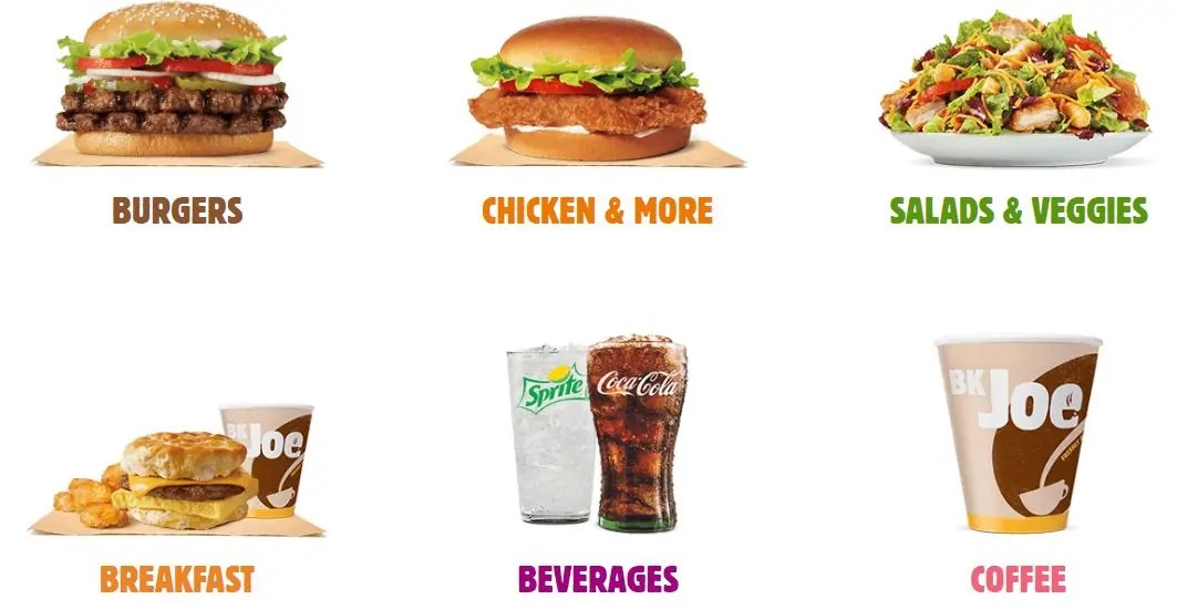Burger King Menu