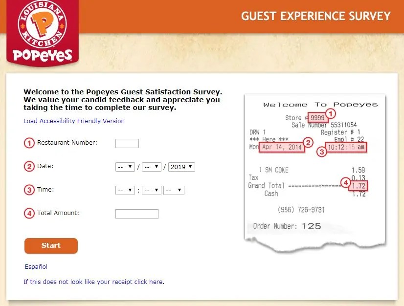 Popeyes Survey Win 1000 Cash Prize Complete Guide Widget Box