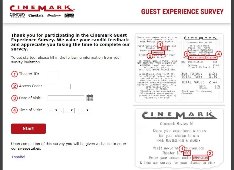 Cinemark Survey Win 10 Cinemark Guest Passes Complete Guide