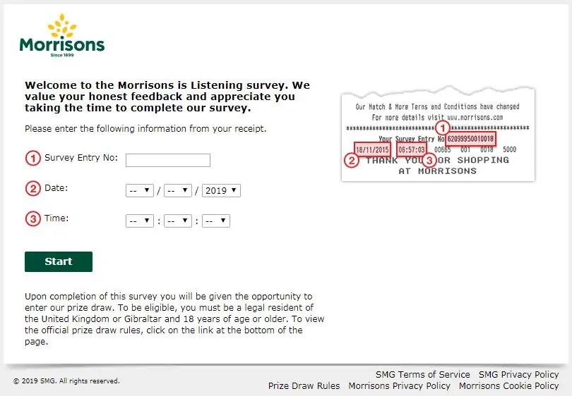 Morrisons Survey Win 1000 Morrisons Voucher Widget Box