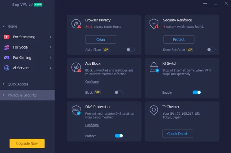iTop VPN the Best Free VPN 2021 Widget Box