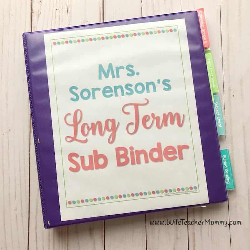 The Complete Short & Long Term Sub Binder Bundle (EDITABLE) Wife