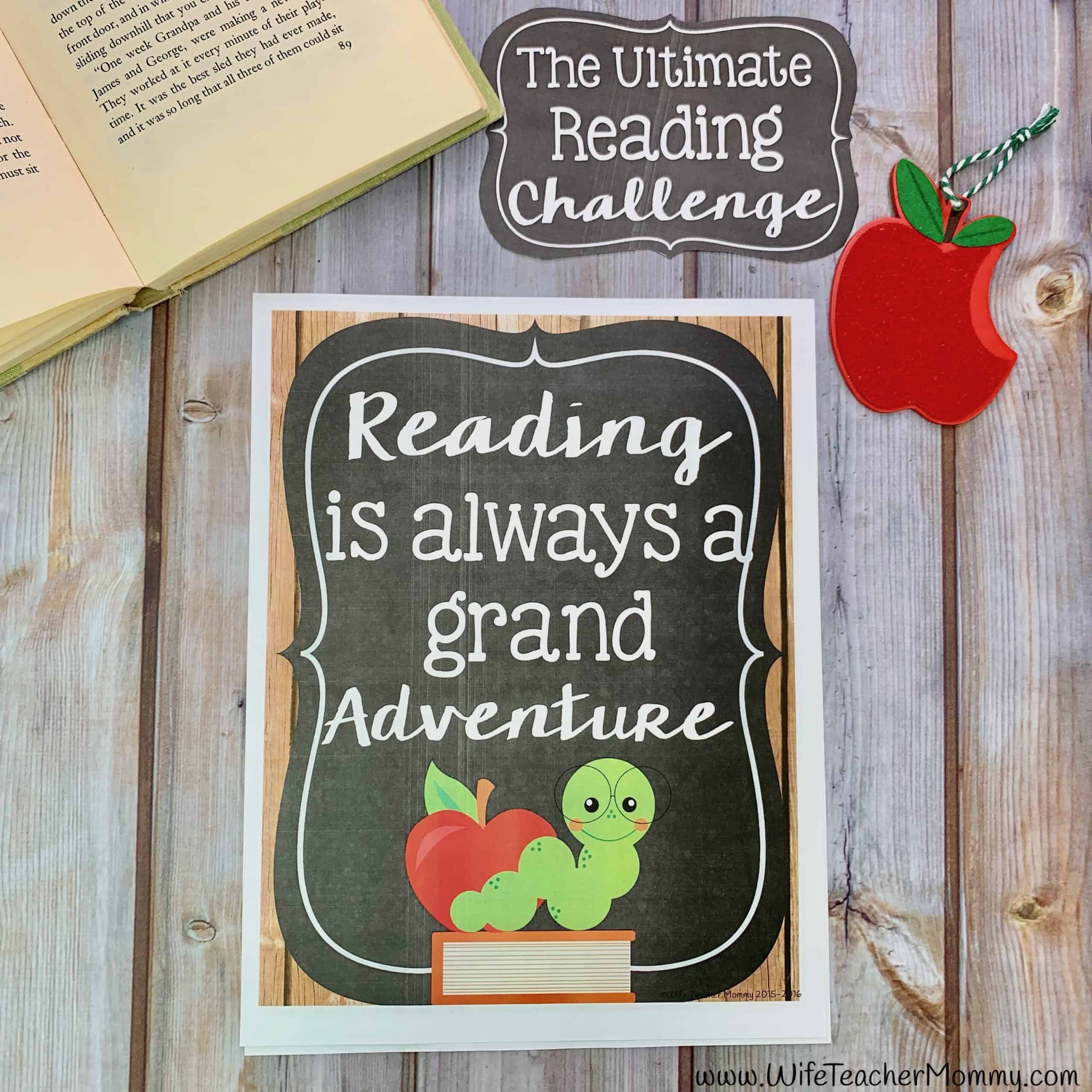 Ultimate Editable Reading Challenge Wife Teacher Mommy