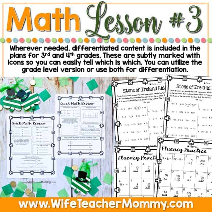 March Homeschool Lessons for 3rd Grade and 4th Grade Math Wife