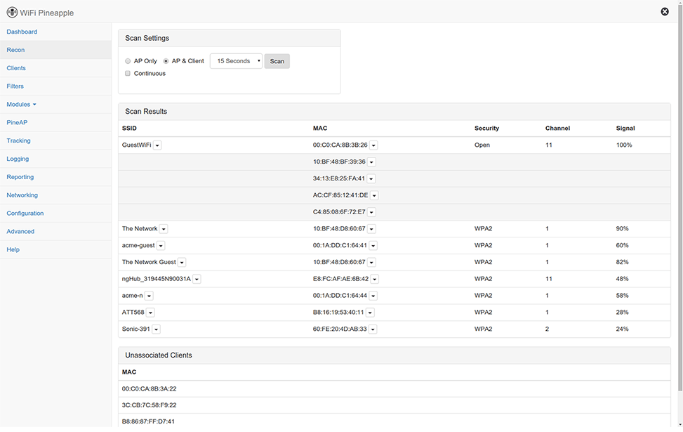 WiFi Pineapple Software