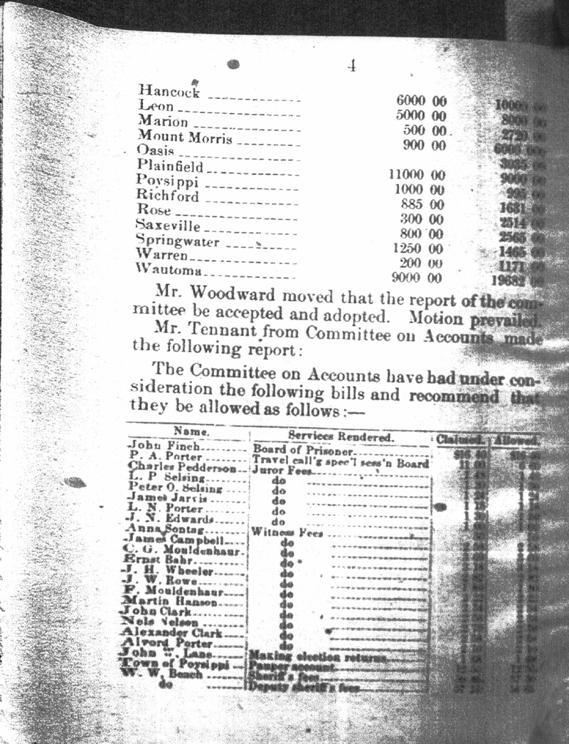 to the Waushara County