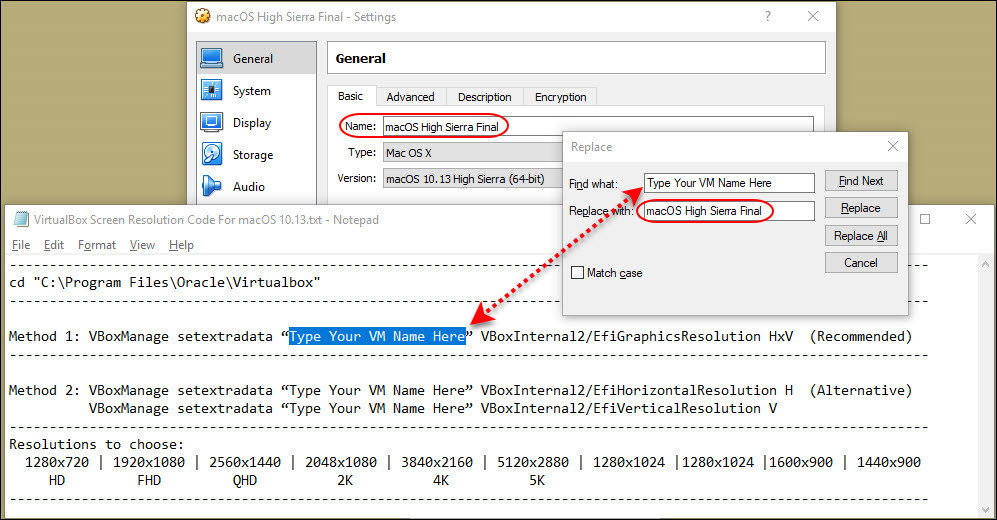 Correction De La Résolution D'écran De VirtualBox MacOS High Sierra
