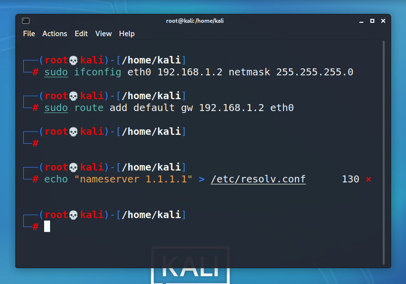 Comment Définir Une Adresse IP Statique Dans Kali Linux à L'aide De L