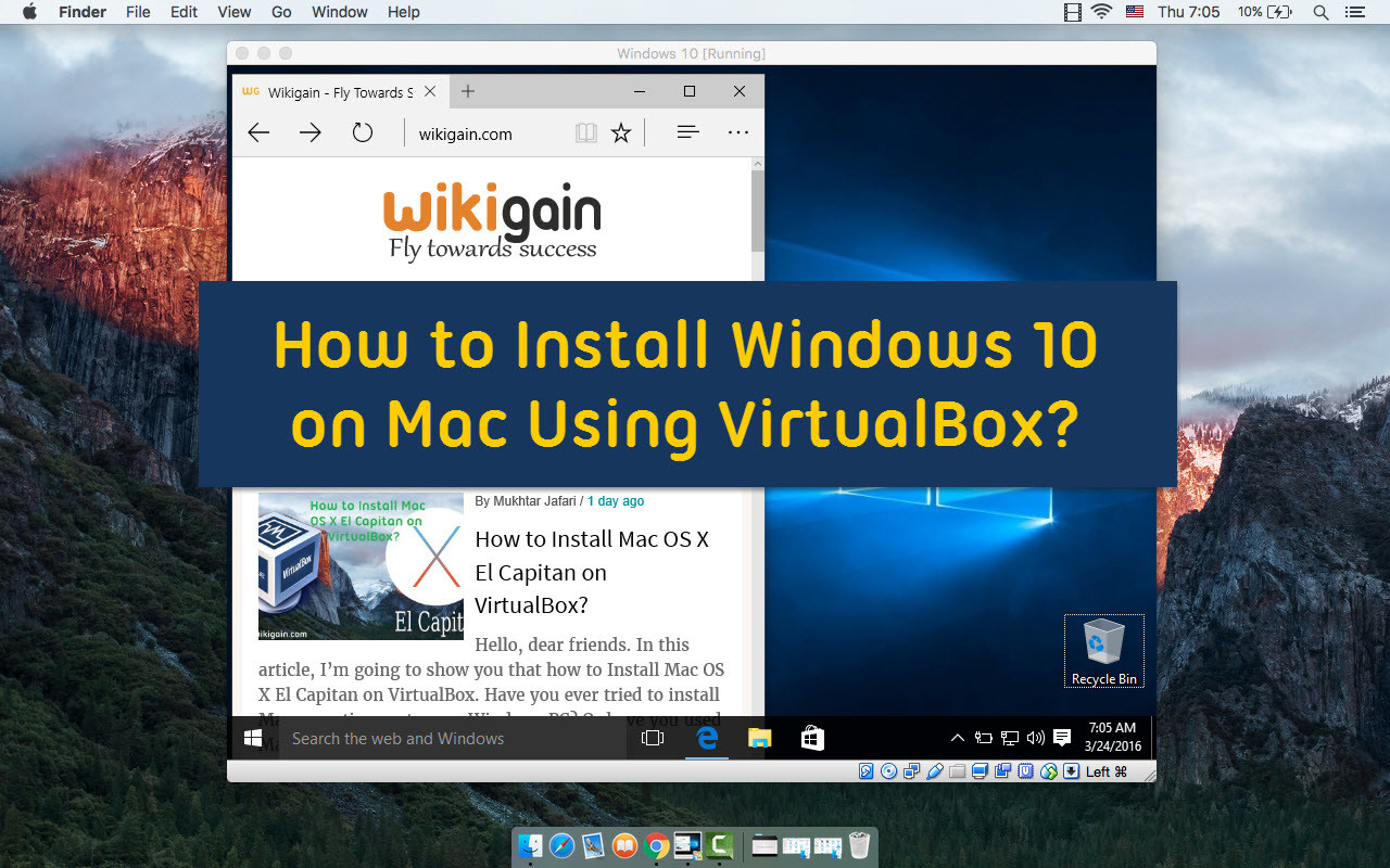 Virtualbox Install Windows On Mac