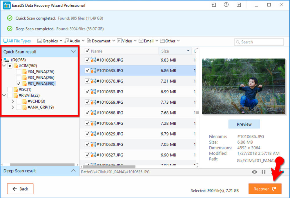 How to Recover SD Card Deleted Files Via EaseUS Data Recovery