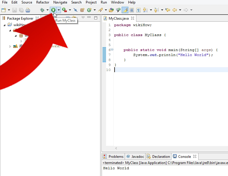How to Run Java Program in Eclipse 6 Steps (with Pictures)
