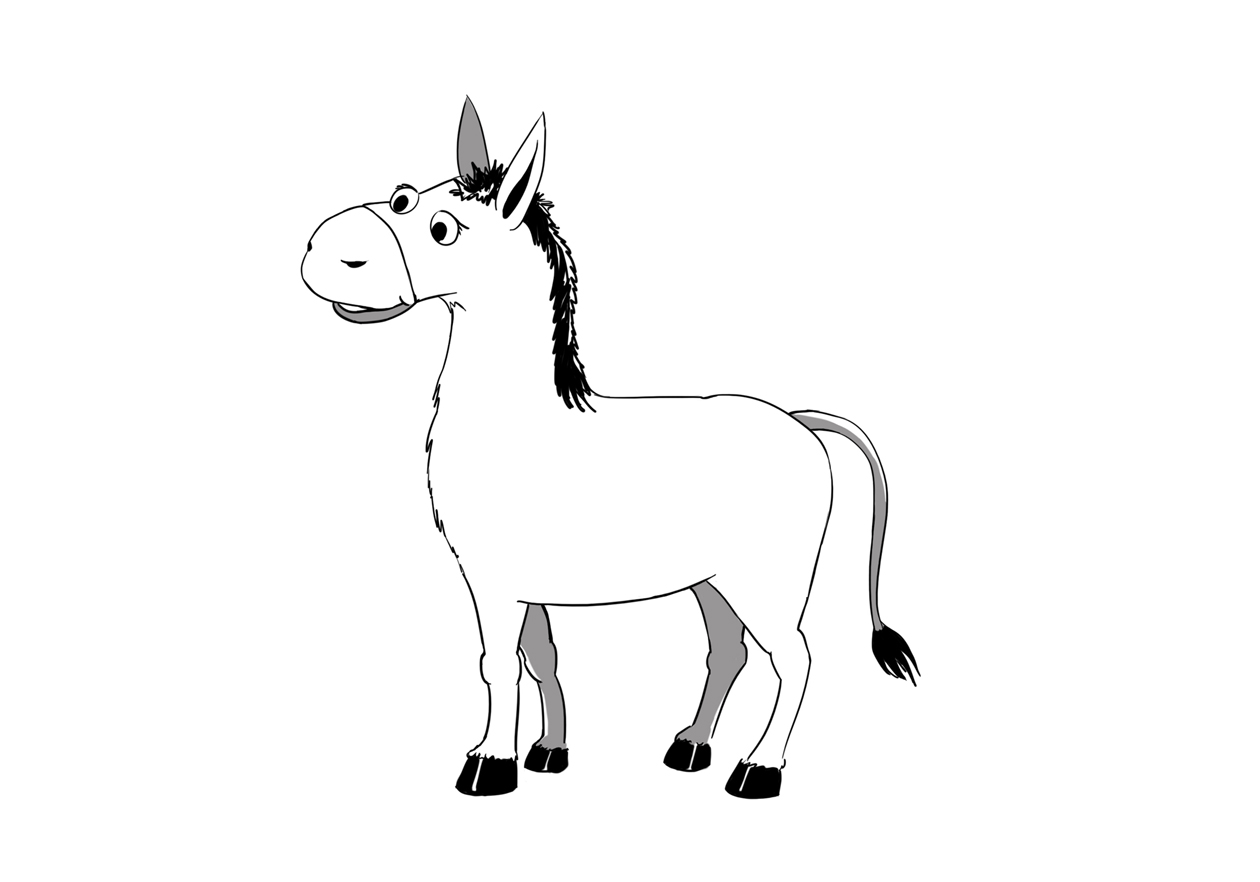 How to Draw a Donkey 6 Steps wikiHow
