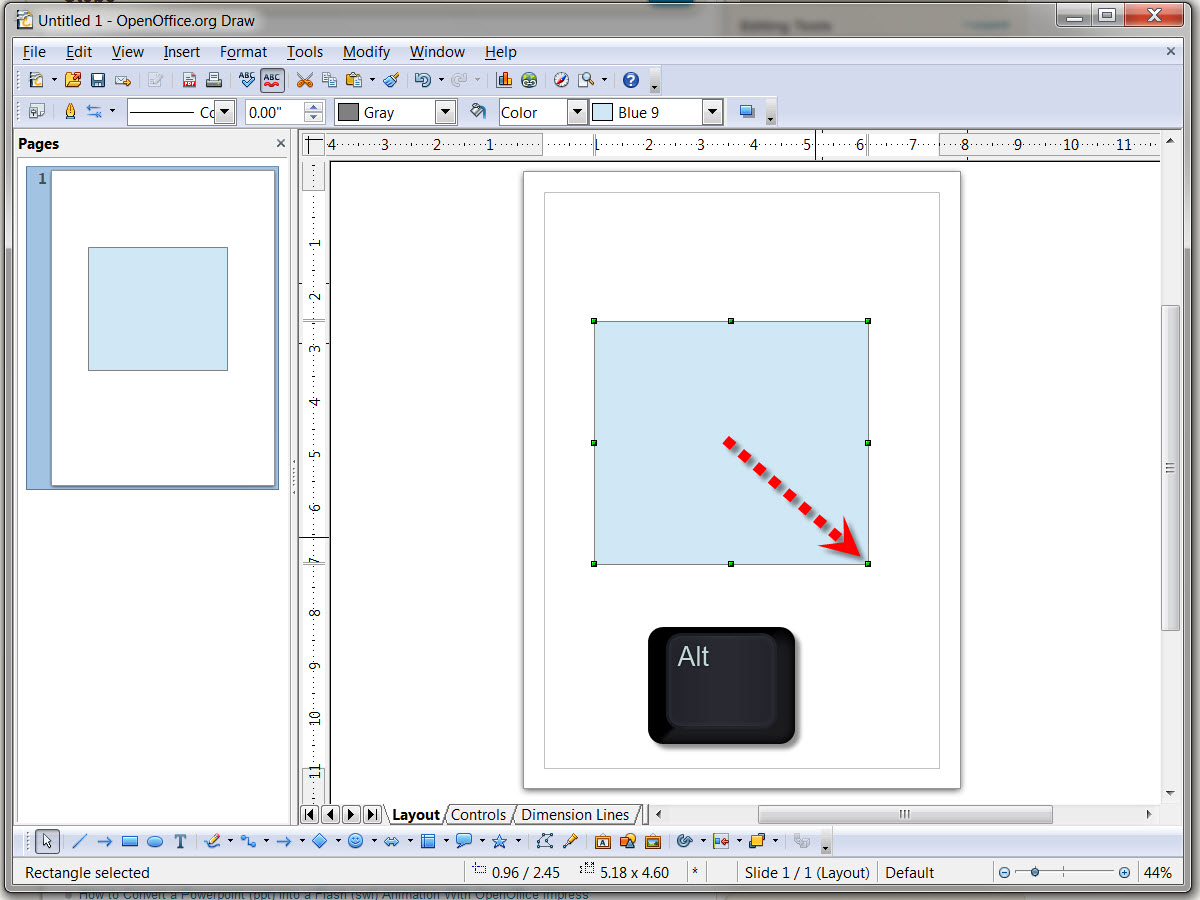 How to Draw a Rectangle Using Open Office Draw 6 Steps
