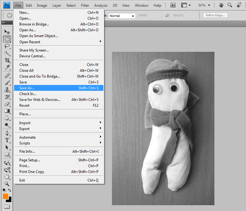 How to Convert a Color Photo to Black and White Using