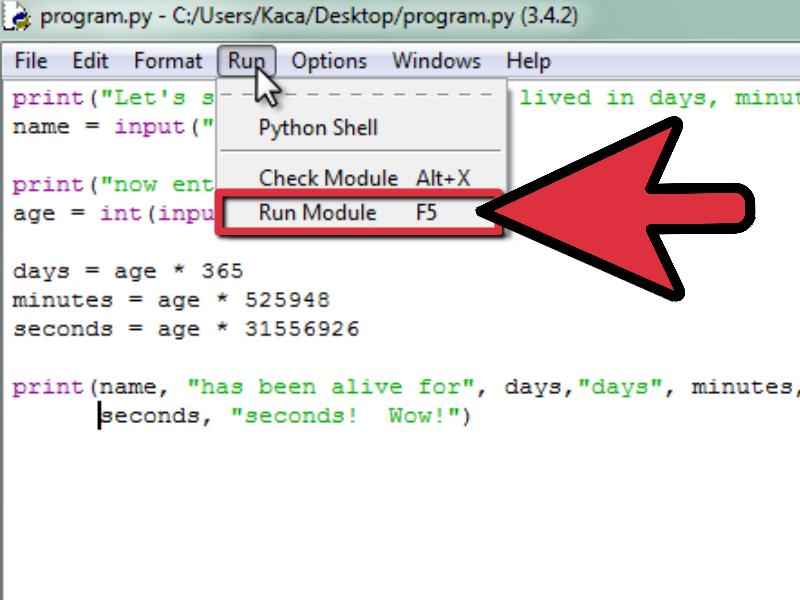 How to Create a Very Simple Program in Python (with Pictures)