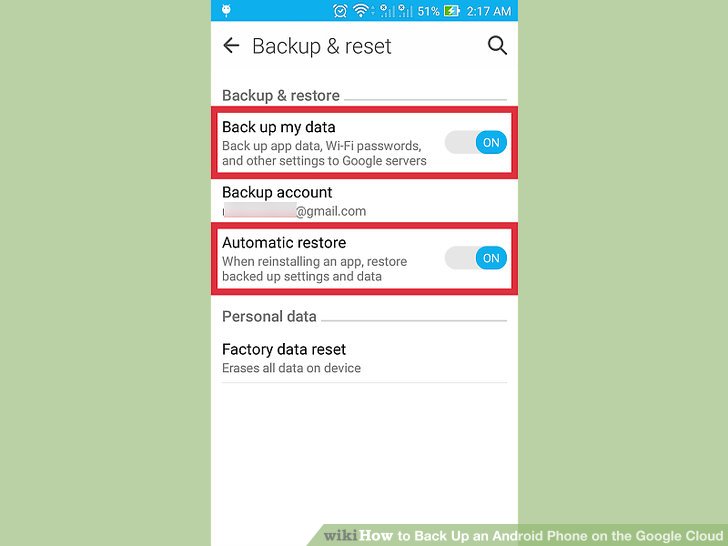 How to Back Up an Android Phone on the Google Cloud