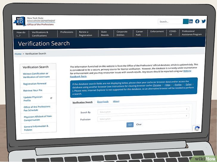 New York Board of Nursing How to Lookup a Nursing License