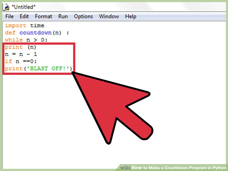 How to Make a Countdown Program in Python (with Pictures)
