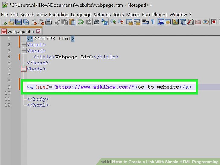 How to Create a Link With Simple HTML Programming 9 Steps