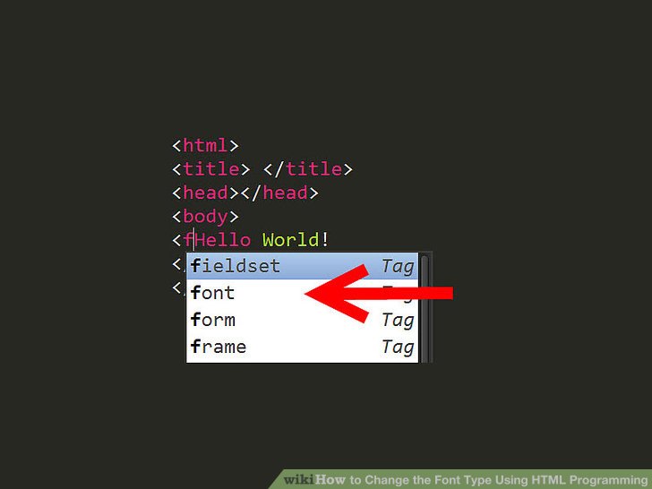 How to Change the Font Type Using HTML Programming 6 Steps